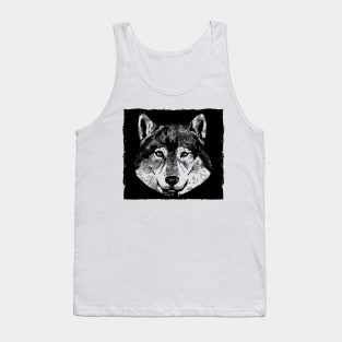 Wolf Head Hand Drawn Tank Top